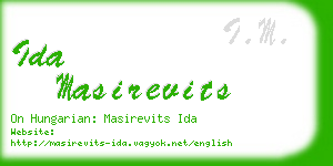 ida masirevits business card
